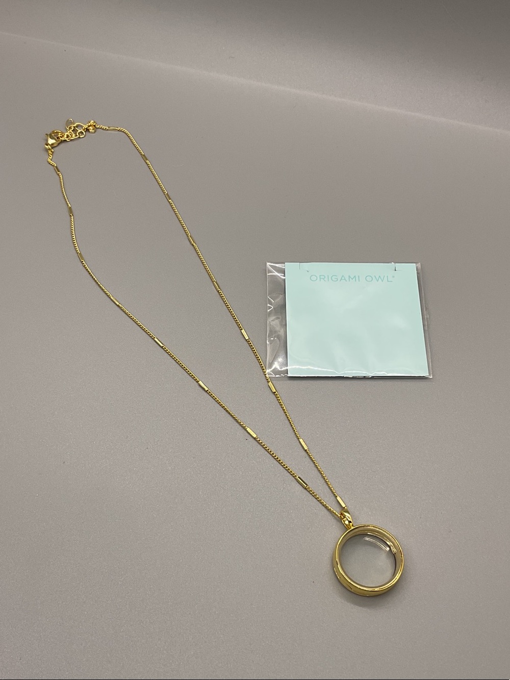 Origami Owl Gold-Tone Living Locket Necklace - Picture 2 of 4